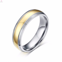 Bague en titane d&#39;or simple d&#39;or de nouvelle arrivée de 2017, anneaux en acier titaniques simples de conceptions